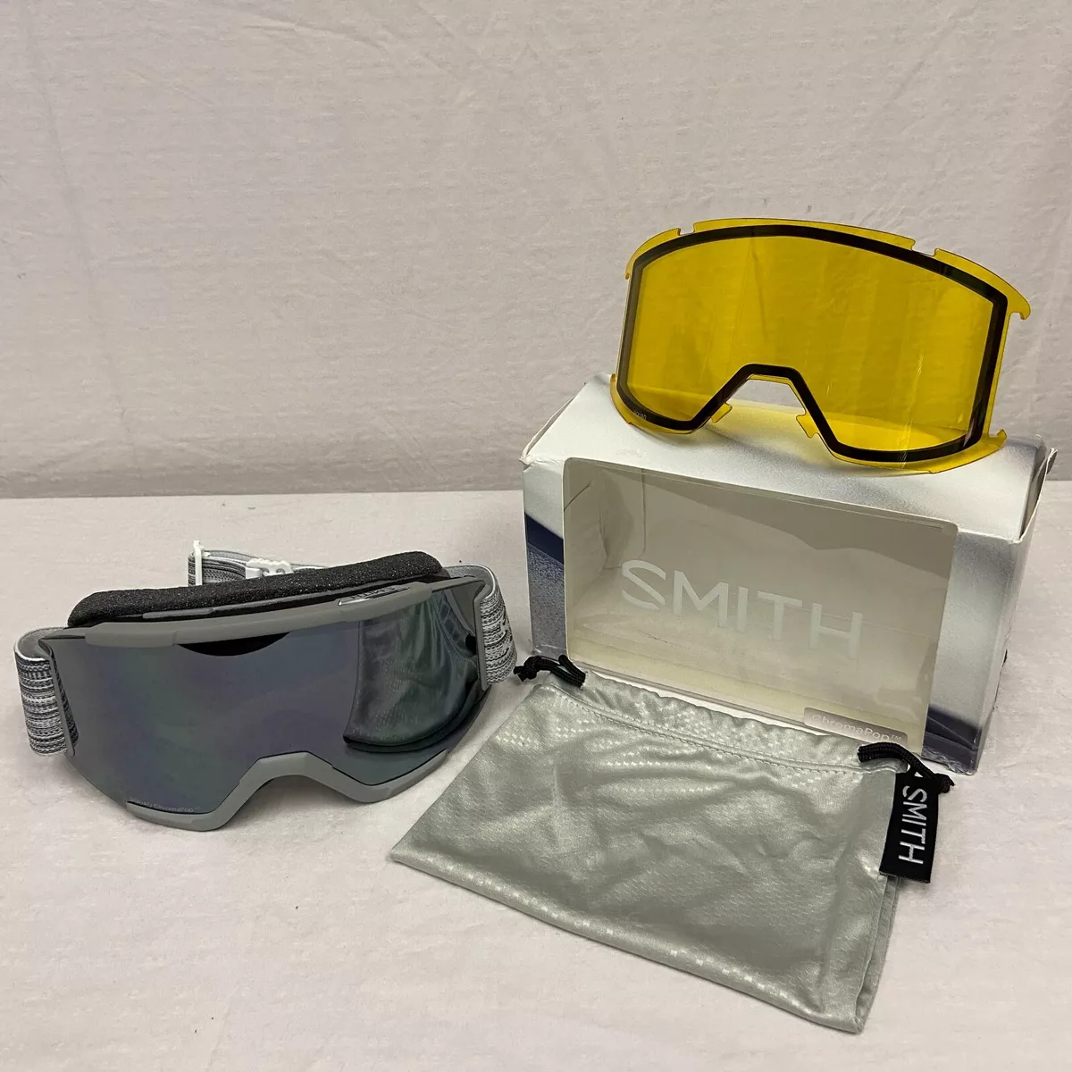 Smith Squad Snow Sport Goggles w/ Sun Platinum Mirror Lens