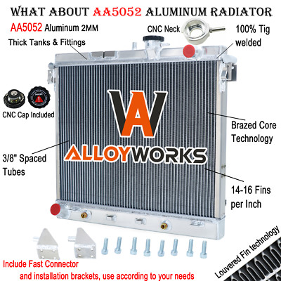 3 Row Aluminum Radiator For 2006-2012 11 Hummer H3 H3T GMC Canyon Chevy Colorado