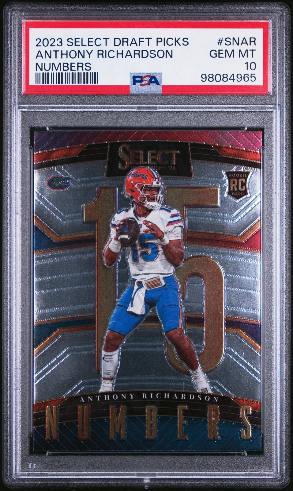 Anthony Richardson Panini Select Draft Picks Select Numbers #SNAR Base