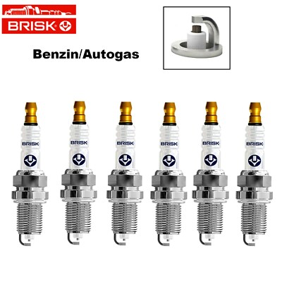 6x DR15YS BRISK 1334 Zündkerzen für AUDI A3 A4 A5 A6 A8 Q7 TT S3 S4 S5 S6 S8