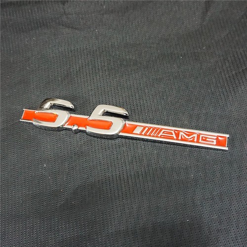 3x 5.5AMG Red Chrome Silver Plastic Emblem Decal Sticker Badge Fender Bumper AMG - Picture 6 of 17