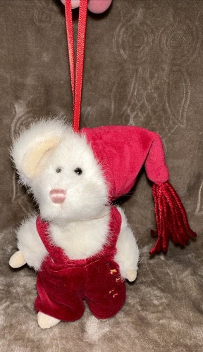 Boyds Bears 'Squeek McSnoozle' Ratón 6"" Pulgadas Peluche de Navidad con Mono Nuevo con Etiquetas - Imagen 12 de 16