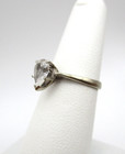 14K White Gold White topaz Solitaire Engagement Ring size 6 [R312] — photo 3