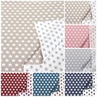 100% Baumwolle Gobelin Deko Stoffe Doppelseitig Sterne Vorhang Gardine Bezug