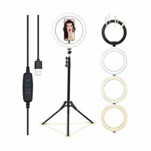 ANNEAU DE LUMIERE LAMPE LED AVEC SUPORT POUR PHOTO ET VIDEO SMARTPHONE NEUF