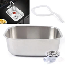 Rv Sink Caravan Camper Boat Stainless Steel Kitchen Sink Wash Basin Rectangular