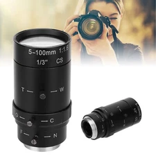 5-100mm 1/3" 1.3MP HD Varifocal Manual Zoom Lens for CCTV Camera CS Mount 