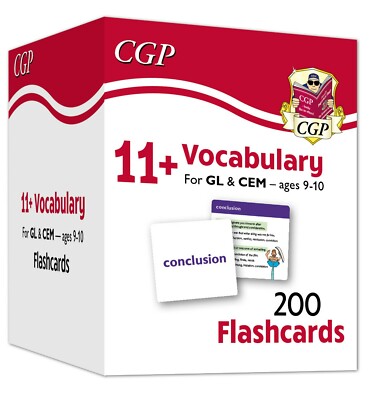 11+Plus Year 5 GL, CEM English Vocabulary 200 Flashcards Ages 9-10 Pack 1 CGP