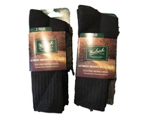 WOOLRICH 4 Pair Ultimate Merino WOOL Crew BOOT SOCKS MENS Size LARGE 9 - 12 NEW