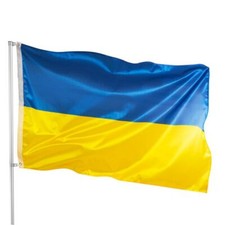 Ukraine Flagge 90x150 Cm Ukrainische Fahne Hissflagge Wappen &Ouml;sen Nationalflagge