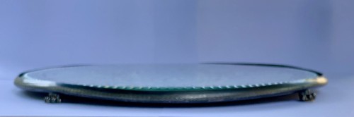 PAIRPOINT 2880 Ornate 12” Serving Table Tray With Etched Glass + Foil Antique - Picture 10 of 22