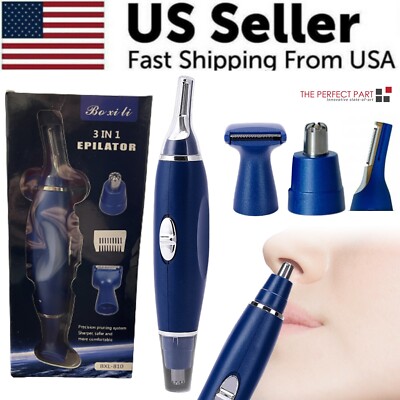 Electric Ear Beard Nose Hair Trimmer Eyebrow Mustache Remover