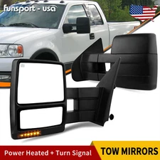 Pair Tow Mirrors for 2004 - 2006 Ford F150 F-150 Power Heated Puddle Turn Signal