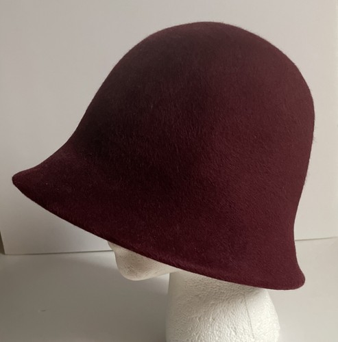 Burberry 100% Filz Fedora Style Burgund England M - Bild 3 von 8