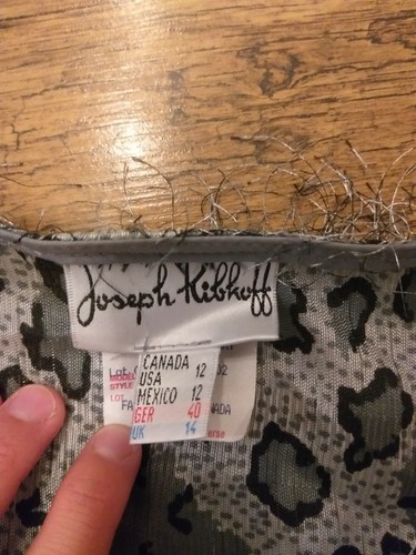 JOSEPH RIBKOFF grey animal print blazer/jacket size UK 14 - Picture 10 of 11