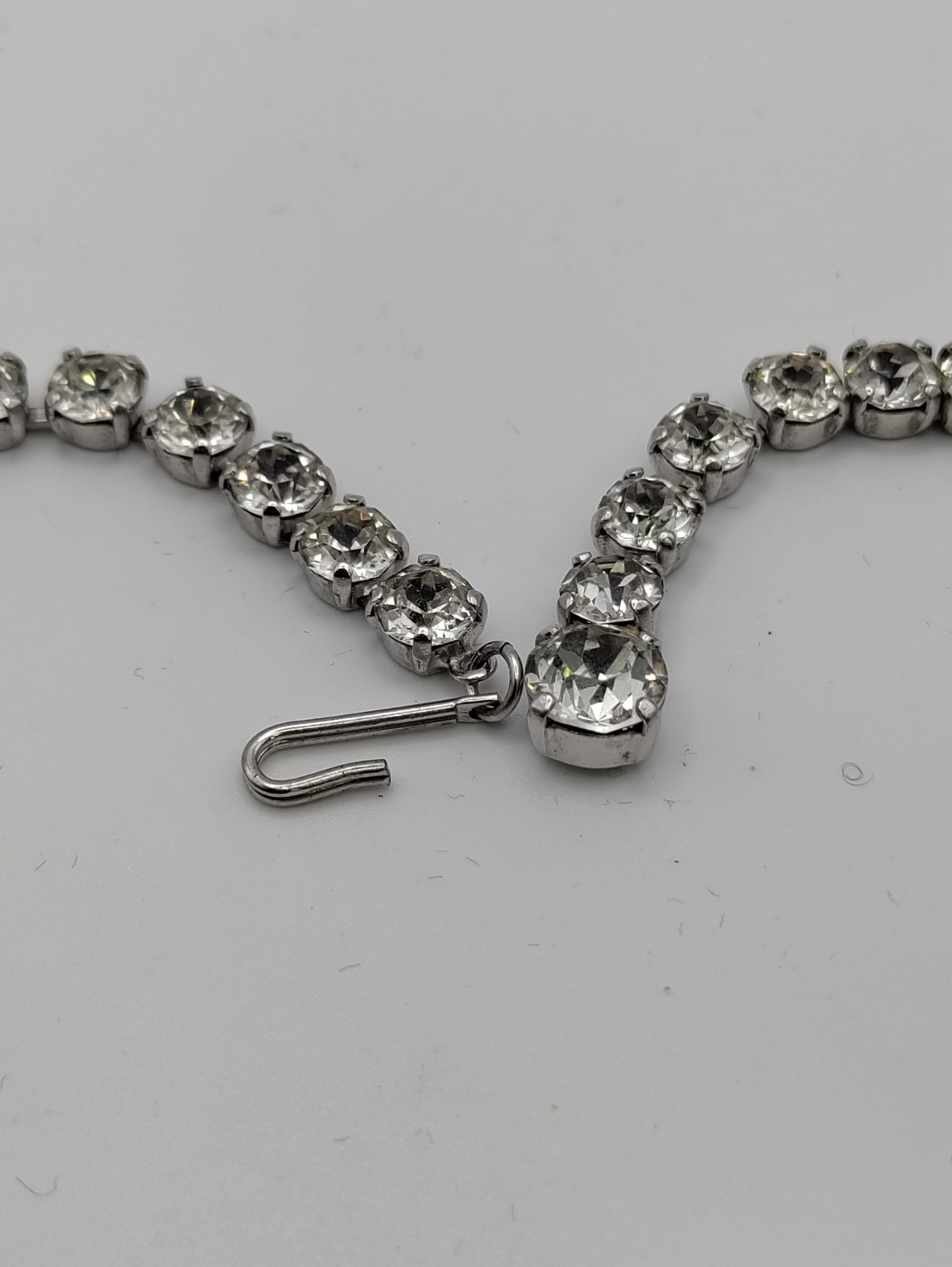 Weiss Signed Clear Rhinestone Statement Dangle Ne… - image 9