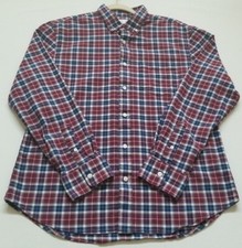 Old Navy Button Shirt Men  s Large L Plaid Long Sleeves Slim Fit Pocket Stretch