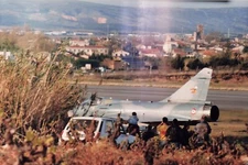 OLD PHOTO MEETING PERPIGNAN PO 66 MILITARY AIRCRAFT MIRAGE 2000