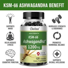 ORGANIC KSM-66 ASHWAGANDHA EXTRACT 1200MG Mood, Performance, Immunity Cognition