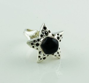 Women Ring Black Onyx Rings Size 8 Black Onyx Sterling Silver Ring Jewelry 9 6 G Ebay