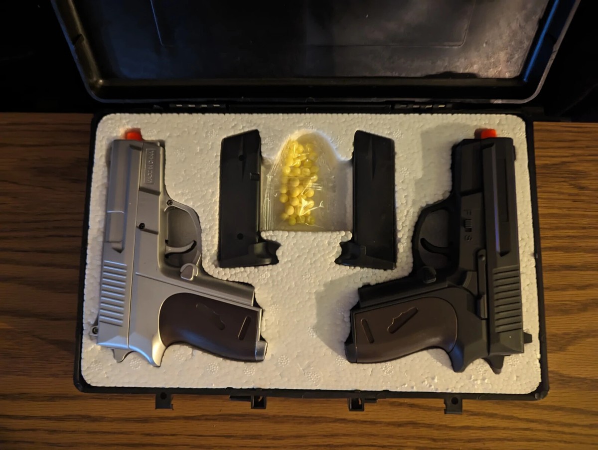 Cyma Dual P.618 Spring Airsoft Hand Guns Pistol 110 FPS Silver and