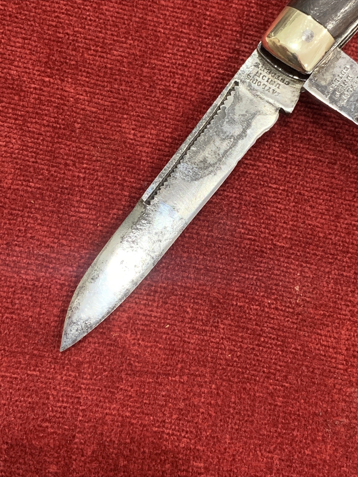 Antique TAYLOR'S UNION CUTLERY Knife Circa 1890's Vintage Folding Knife