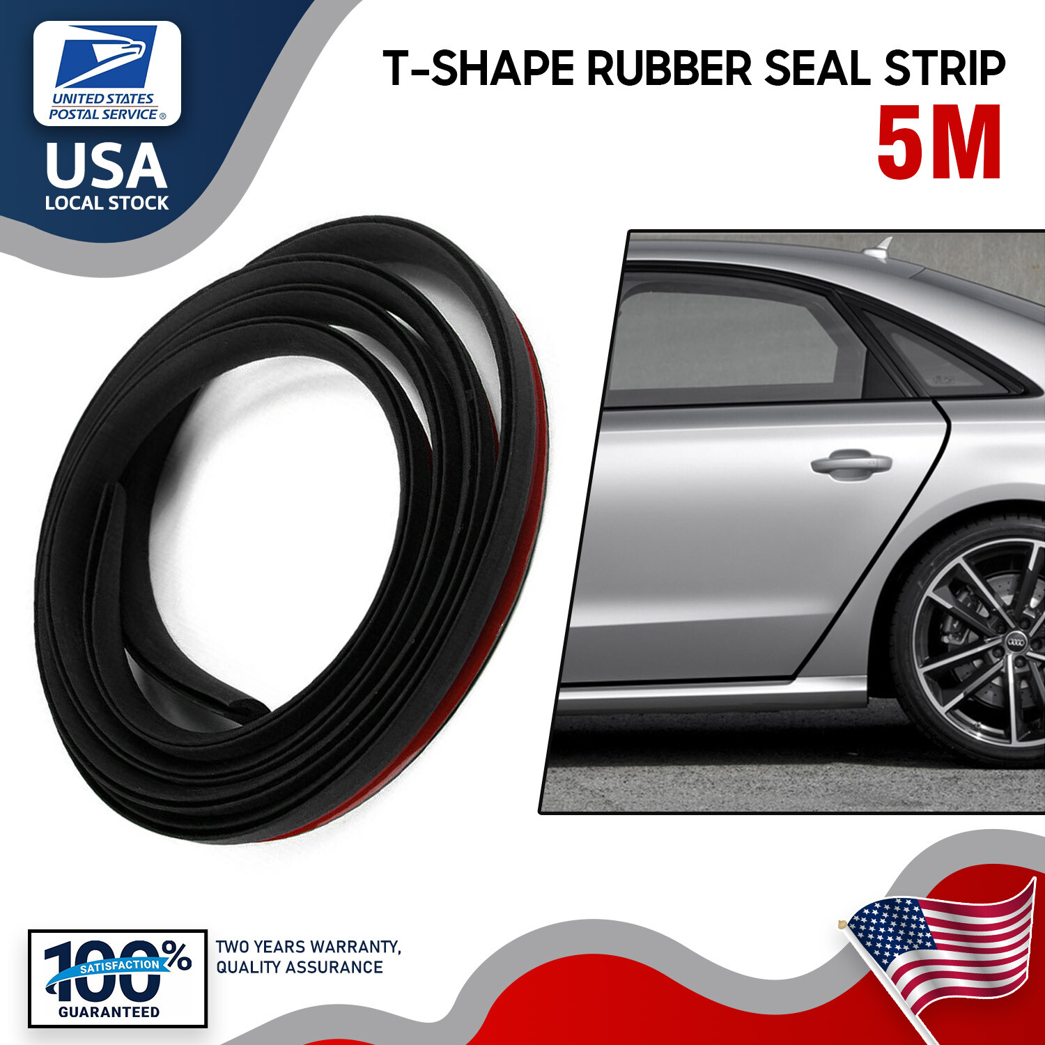 5M Fit Honda T Shape Rubber Car Seal Weather Strips Door Edge Moulding Trim