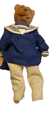 Vintage BRUNSWOOD DOLL Sailor Bear 1990 Nancy Bruni Bear-knot Wood