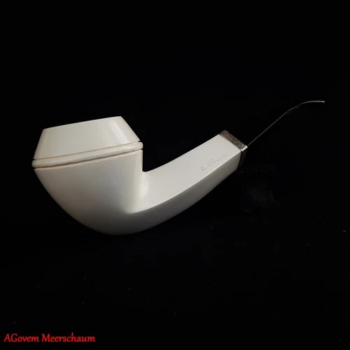AGovem Canadian Handcarved Block Meerschaum Smoking Tobacco Pipe Pipa AGM-1701