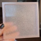 *Handmade Resin Coasters* Set Of 4, Glow In The Dark, Pink Glitter, Square 