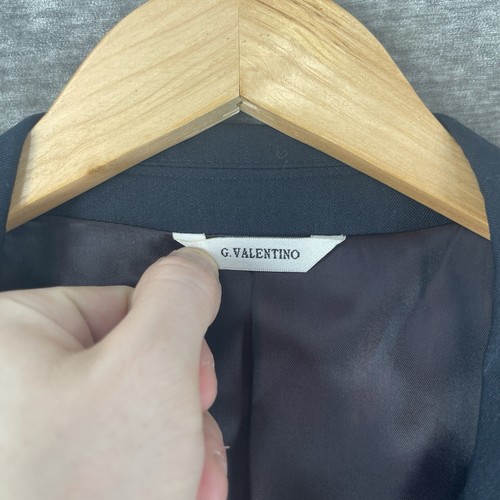 G Valentino Men’s 2 Button Wool Silk Single Breasted Blazer Size 56L Italy NEW - Picture 10 of 15