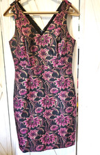 J.Crew Women Purple Black Gold Cocktail Dress 8