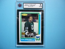 1986/87 O-PEE-CHEE NHL HOCKEY CARD #160 RAY FERRARO ROOKIE KSA 8 NMMT SHARP+ OPC