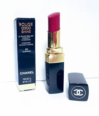 NEW Chanel Rouge Coco Shine Lipstick 80 SUSPENSE Berry Color Hydrating Lipshine