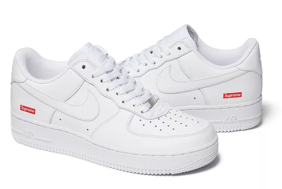 Supreme x Nike Air Force 1 Low Blanc / UK 9,5 / BNIB / En Main pour Envoi RAPIDE
