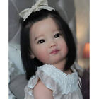 30in Artist Finished Reborn Baby Doll Toddler Cloth Body Girl Hair + Clothes Toy