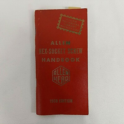 Allen Hex-Socket Screw Handbook 1959 Booklet G-23-R2 Design Mechanical Engineer