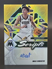 2022 Panini Chronicles Draft Picks Max Christie /10 Gold Mosaic Scripts Auto RC