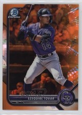 2022 Bowman Chrome Draft Sapphire Edition Orange /25 Ezequiel Tovar #BDC-83 00v4