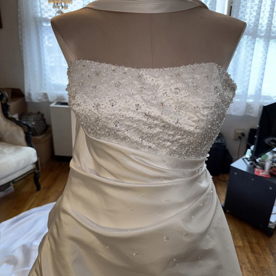 #157 Mori lee Corset Back Wedding Gown Sz18  - Image 3 of 4