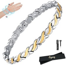 Magnetic Bracelets for Women Titanium Steel Bracelet with Ultra Strength Magn...
