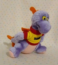Vintage Disneyland Disney Figment Purple Dragon Stuffed Animal Plush Toy 7"
