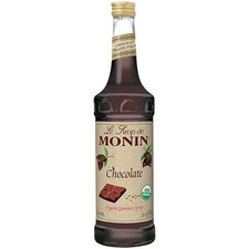 Monin 750 mL/ 25.4 oz Organic Chocolate Flavoring Syrup