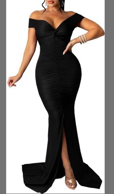 LaLaLin Black Maxi Dress Size Medium 