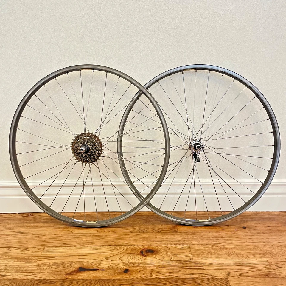 Shimano Deore XT Vintage 26” 6/7 Speed Wheel Set, 100/135mm Anodized RM-20 Rims - Image 2 of 4