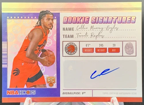 Collin Murray-Boyles 2025-26 Topps NBA Hoops Auto Rainbow Rookie Signatures RC