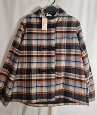 GHOST Ladies check wool duffle swing coat size XL bnwt (HB/A)