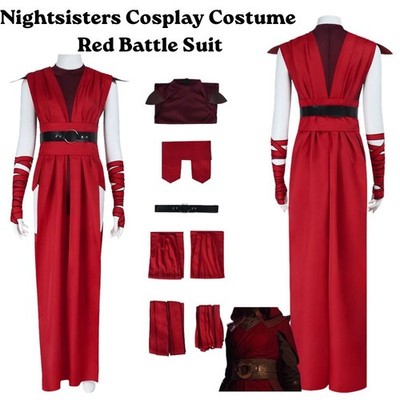 Star Wars Nightsisters Merrin Red Outfit Cosplay Costume Halloween Dress Up 