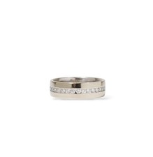 Unisex Gold-Diamond Wedding Band 33 Diamonds .66 Carat T.W. 14K Whit JBC003553 