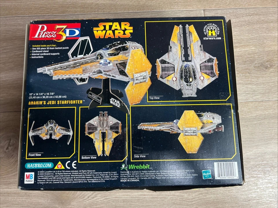 Star Wars Puzz 3D Anakin’s Jedi Starfighter 505 Piece Advanced Puzzle Complete - Image 4 of 4